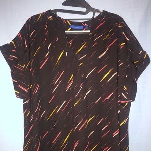 Apt 9, Multi Color short sleeve blouse, Size XL